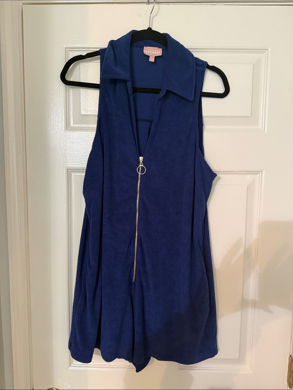 Show Me Your MuMu Deep Blue Sleeveless Zip Tank